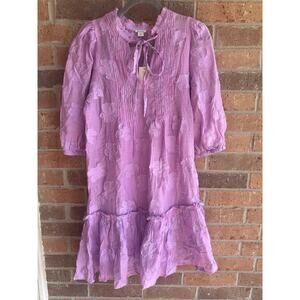 Sundance Lilac Floral Dress Size Small